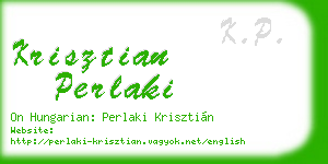 krisztian perlaki business card